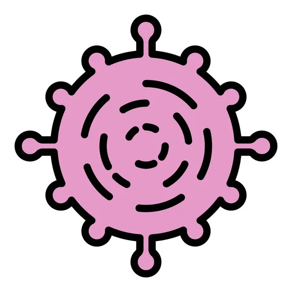 Adenovirus ikon färg kontur vektor — Stock vektor