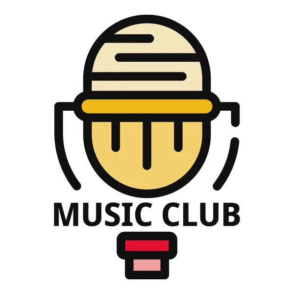 Вектор контуров иконок музыкального клуба — стоковый вектор