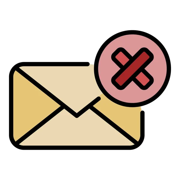 No recibir correo icono color contorno vector — Vector de stock