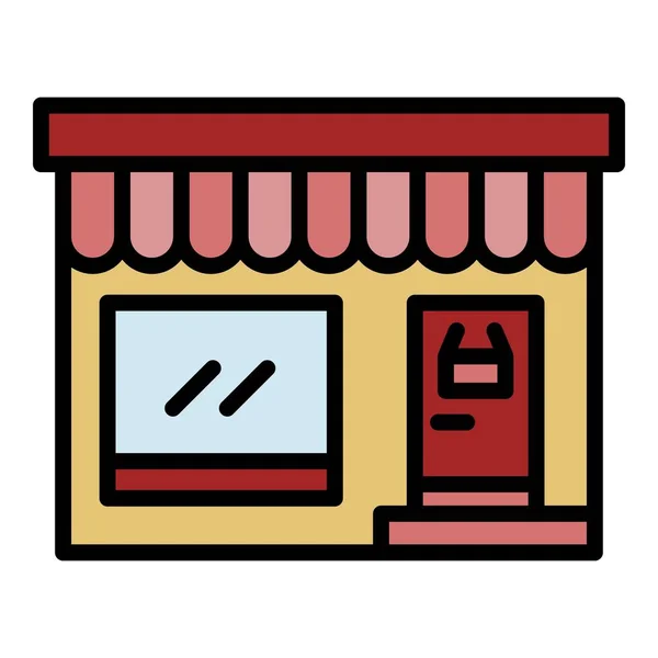 Tienda de comestibles icono color contorno vector — Archivo Imágenes Vectoriales