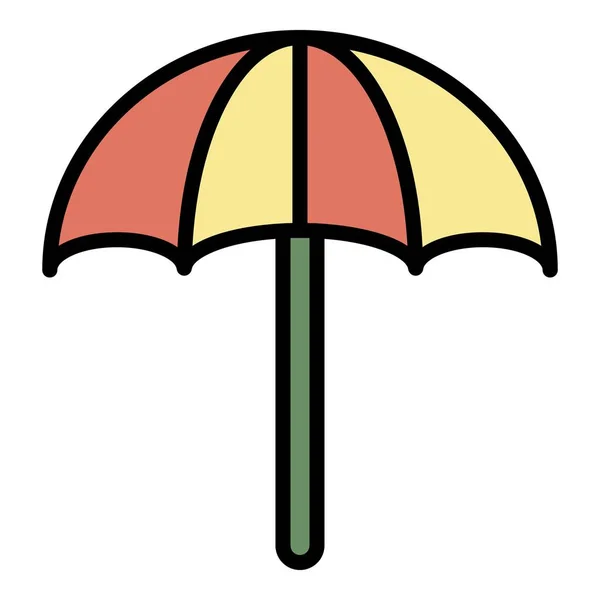 Цветовой вектор контура купола зонтика — стоковый вектор
