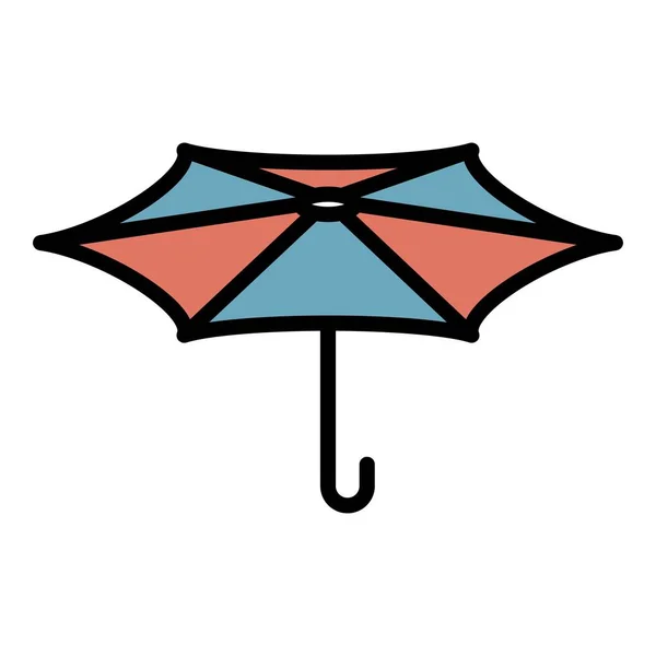Японский вектор цвета иконки зонтика — стоковый вектор