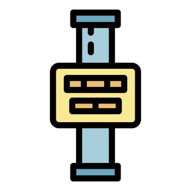 Boru tamir simgesi renk ana hatları vektörü