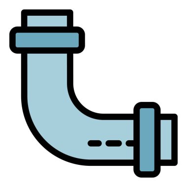 Küfür borusu simgesi renk ana hatları vektörü