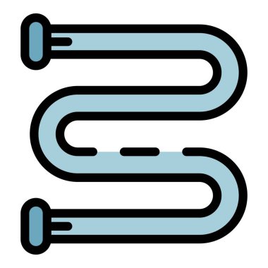 Isıtıcı borusu simgesi renk dış hat vektörü