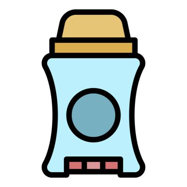 Adam deodorant simgesi renk ana hatları vektörü rulo