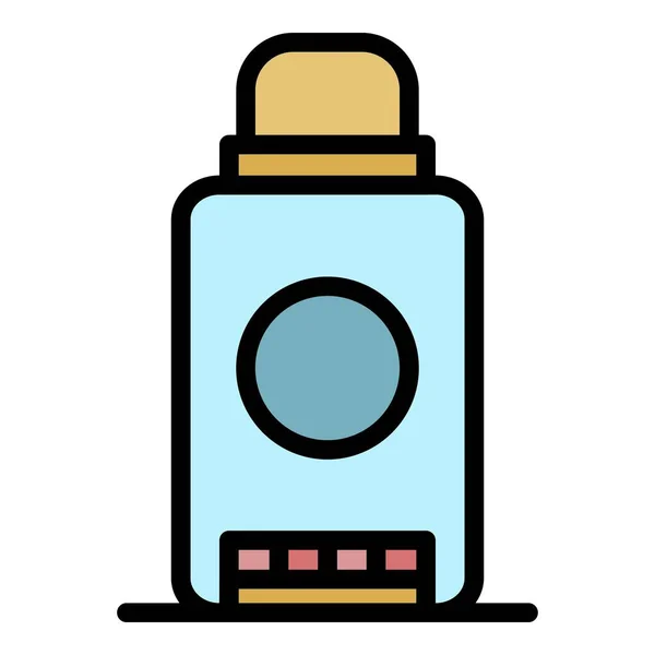 Deodorant Stick Symbol Farbe Umrissvektor — Stockvektor