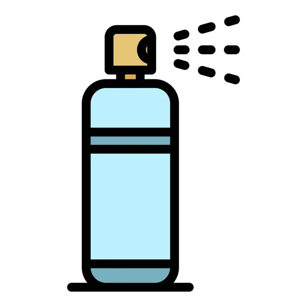 Déodorant frais icône de pulvérisation couleur contour vecteur — Image vectorielle