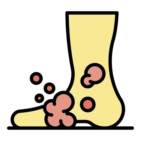 Vektor barvy ikon kanalizace nohou — Stockový vektor