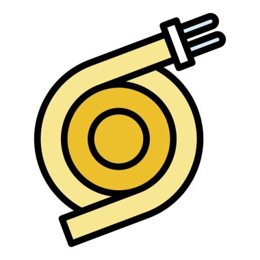 Kablo simgesi renk dış hat vektörü