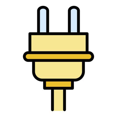 Kablo simgesi renk ana hatları vektörü