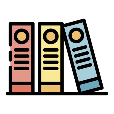 Yönetici belgelendirme renk ana hatları vektörü