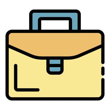 Yönetici portföy renk ana hatları vektörü