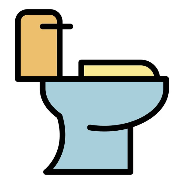 Modern WC ikon színes vázlat vektor — Stock Vector
