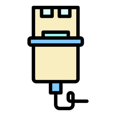 Kullanıcı kablosu rengi dış hat vektörü