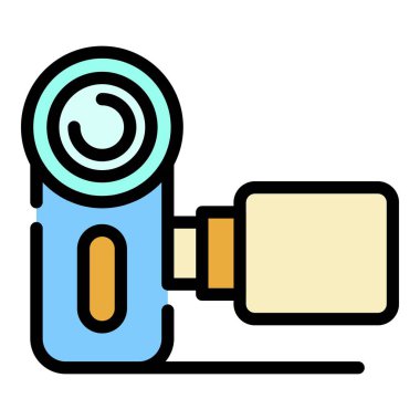 Katlama ekran simgesi renk ana hatlı kamera