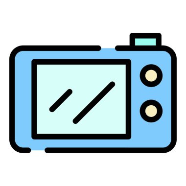 Video kamera ekran renk ana hatları vektörü