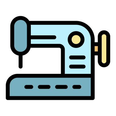 Ev dikme makinesi simgesi renk ana hatları vektörü