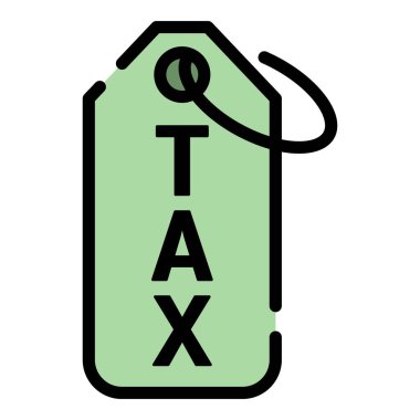 Vergi rozeti renk ana hatları vektörü