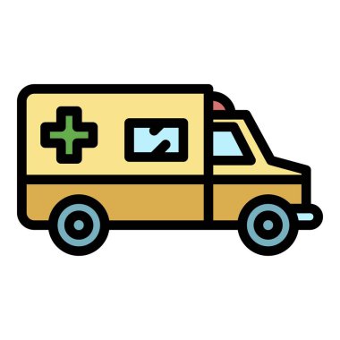 Kurtarma simgesi renk ana hatları vektörü