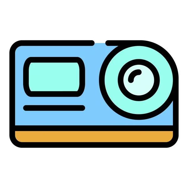 Вектор контура контура иконки камеры — стоковый вектор