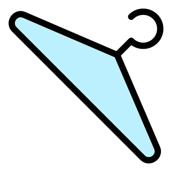 Clothes hanger icon color outline vector — Stock Vector