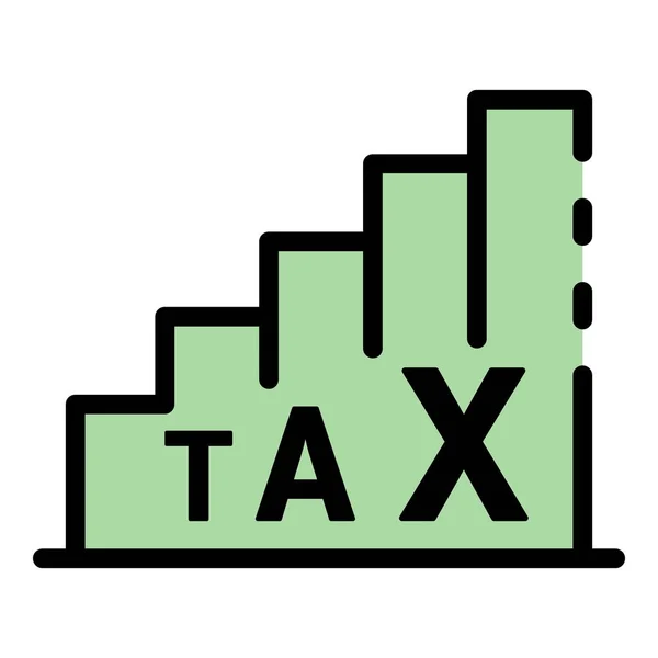 Вектор контура значка налоговой диаграммы — стоковый вектор