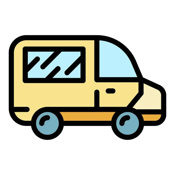 Ambulance icône couleur contour vecteur — Image vectorielle