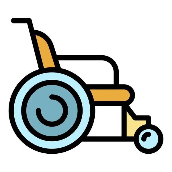 Wheelchair icon color outline vector — Stock Vector