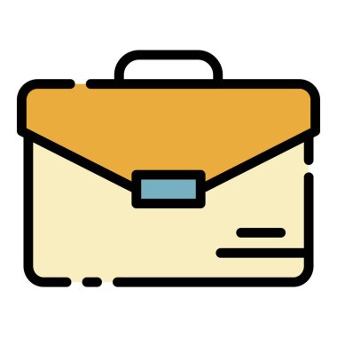 İş durumu simgesi renk ana hatları vektörü