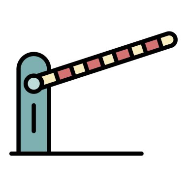 Yol bariyeri renk çizgisi vektörü