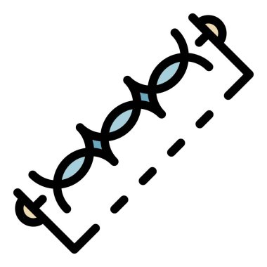 Tümevarımsal bobin tanımlama simgesi renk ana hatları vektörü