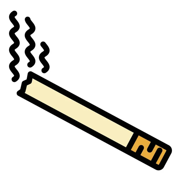 Fumar adicción icono color contorno vector — Vector de stock