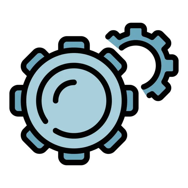 Gear mechanism icon color outline vector — Stock Vector