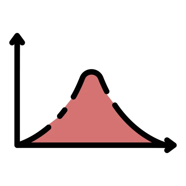 Gauss histogram functie grafiek pictogram kleur overzicht vector — Stockvector