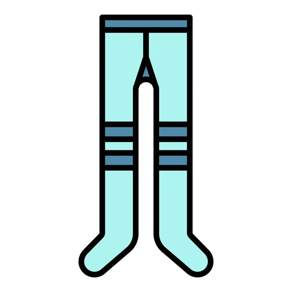 Panty lichaam pictogram kleur omtrek vector — Stockvector