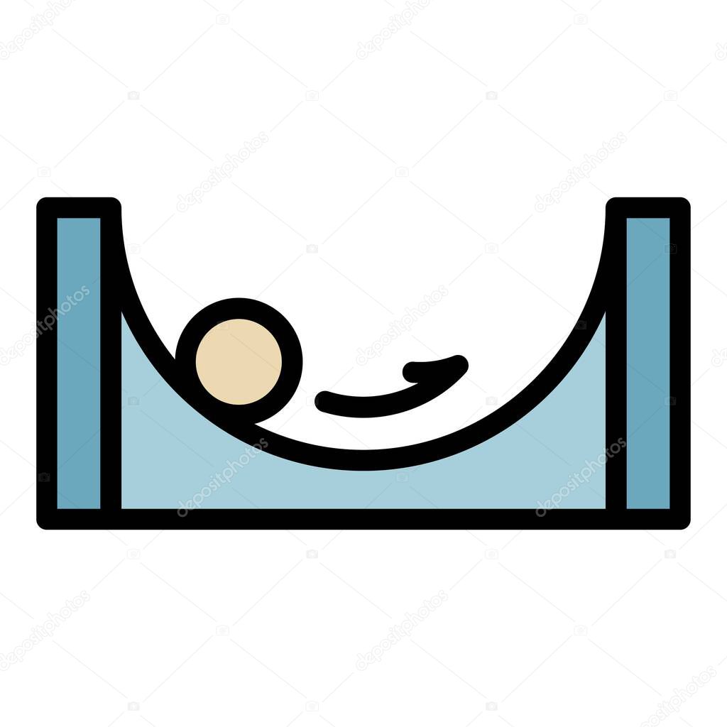 Stable balance icon color outline vector