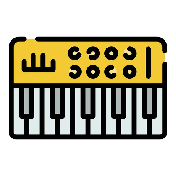 Syntezator dźwięku ikona kolor zarys wektor — Wektor stockowy