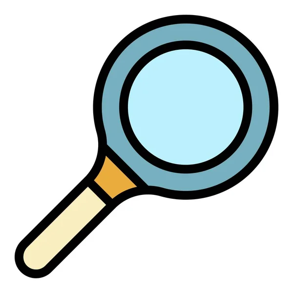 Magnifying glass icon color outline vector — Stock Vector
