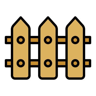 Çit simgesinin üç zirvesi renk ana hatları vektörü