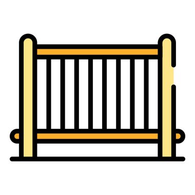 Bebek beşiği renk ana hatları vektörü