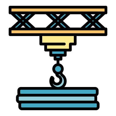 Turna, metal araçları simge renk dış hat vektörünü al