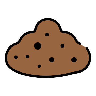 Humus simgesi renk dış hat vektörü