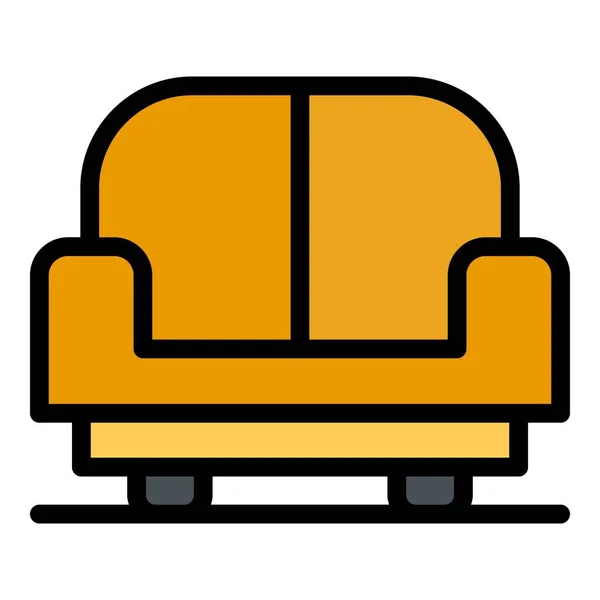 Vivir sillón icono color contorno vector — Archivo Imágenes Vectoriales