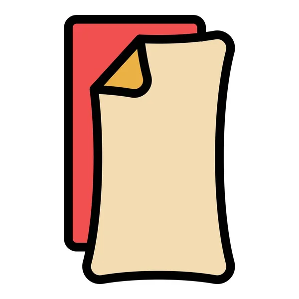 Cama con un icono manta color contorno vector — Vector de stock