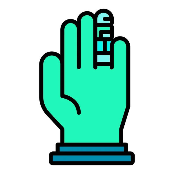 Mechaniczny wektor koloru ikony palca — Wektor stockowy