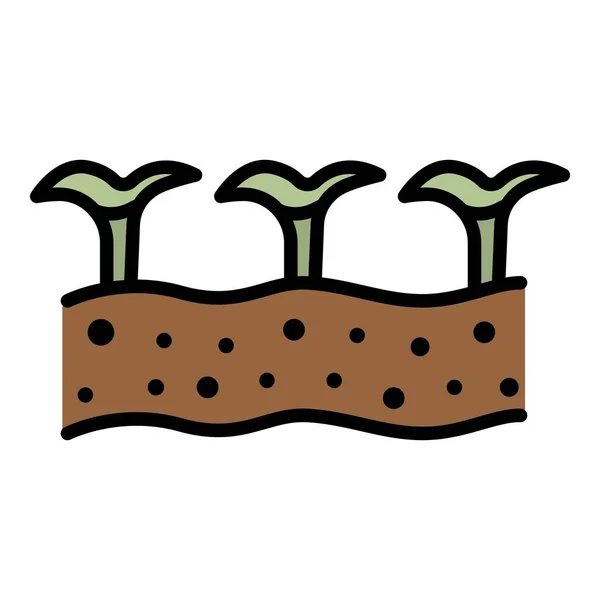 Plantas de jardín icono color contorno vector — Vector de stock