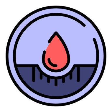 Tekstil su geçirmez ikon renk ana hatları vektörü