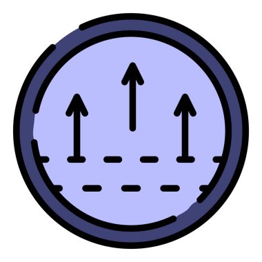 Solunabilir zar simgesi renk çizgisi vektörü