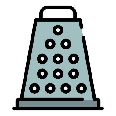 Mutfak rendelendirme simgesi renk ana hatları vektörü